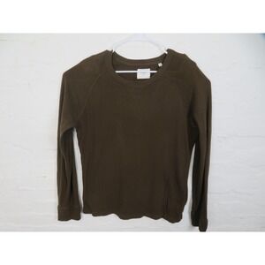 Billy Reid Sweater Mens Medium Brown Cotton Crewneck Pullover Long Sleeve